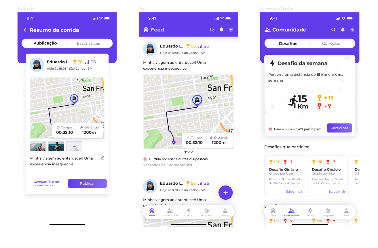 Protótipo de alta fidelidade do projeto PacePro
